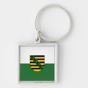 Flag of Saxony Keychain