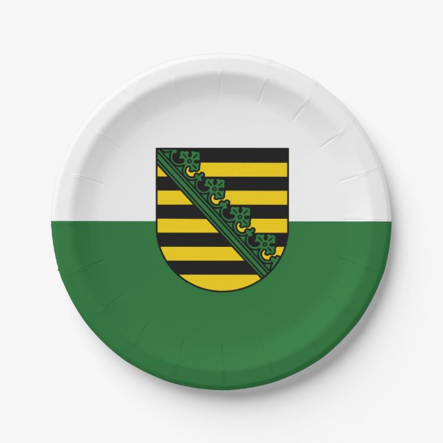 Flag of Saxony Paper Plates (Front)