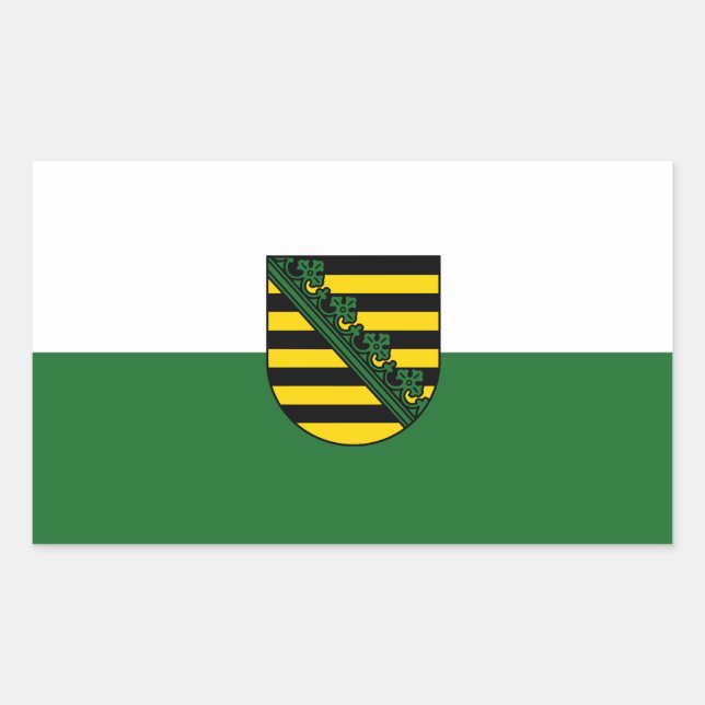 Flag of Saxony Rectangular Sticker (Front)