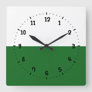 Flag of Saxony Square Wall Clock