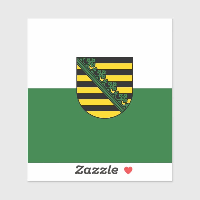Flag of Saxony  Vinyl Sticker (Sheet)
