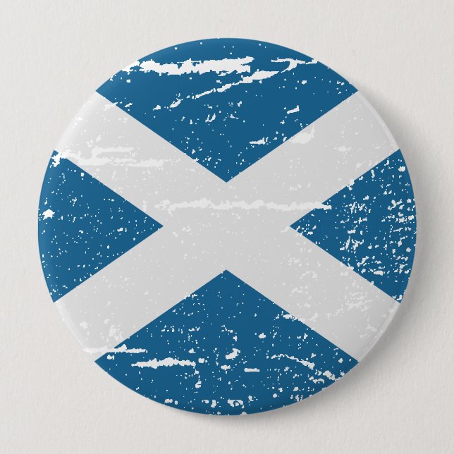 FLAG OF SCOTLAND 10 CM ROUND BADGE (Front)