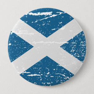 FLAG OF SCOTLAND 10 CM ROUND BADGE