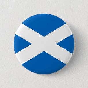 Flag of Scotland - Bratach na h-Alba 6 Cm Round Badge