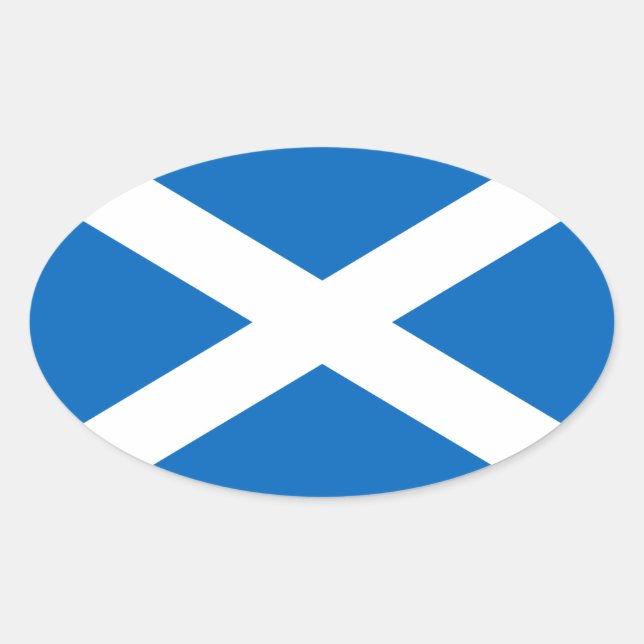 Flag of Scotland - Bratach na h-Alba Oval Sticker (Front)