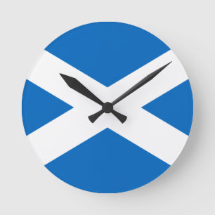 Flag of Scotland - Bratach na h-Alba Round Clock