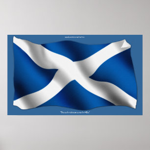 Flag of Scotland Bratach nàiseanta na h-Alba Prin Poster