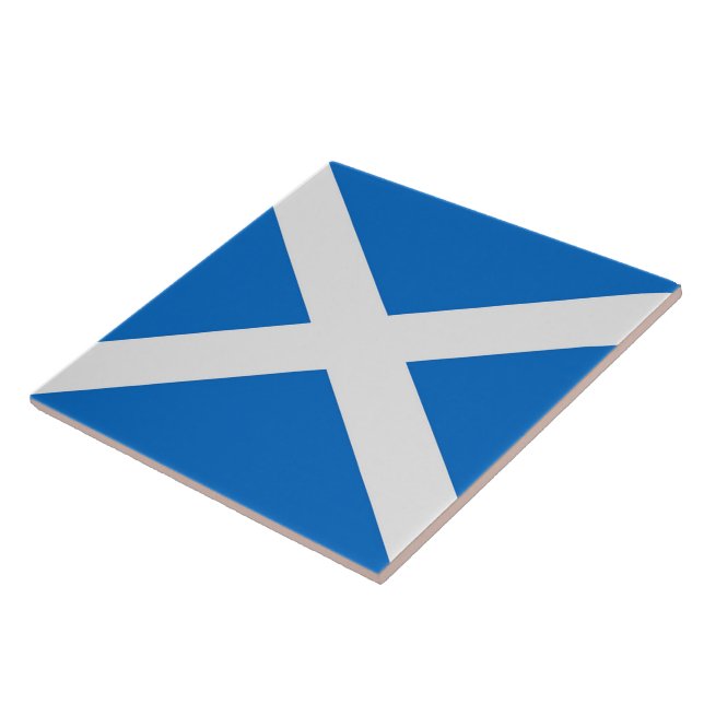 Flag of Scotland Ceramic Tile (Side)