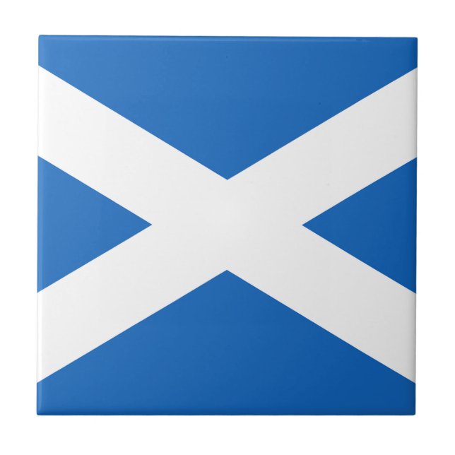 Flag of Scotland Ceramic Tile (Front)