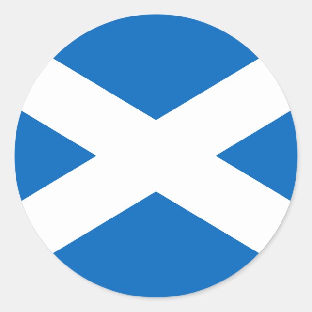 Flag of Scotland Classic Round Sticker (Front)