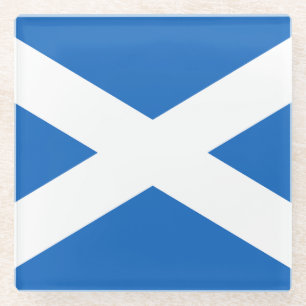 Flag of Scotland Glass Coaster