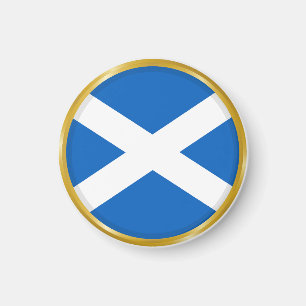 Flag of Scotland in Golden Circle Magnet