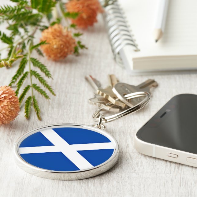 Flag of Scotland  Key Ring (Side)