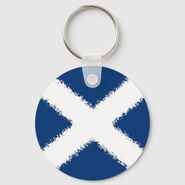 Flag of Scotland Key Ring (Front)