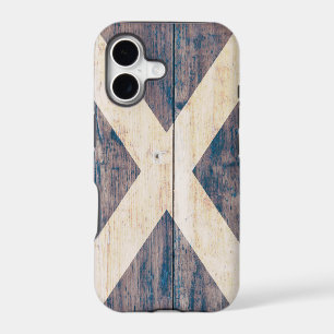 Flag of Scotland on Wood