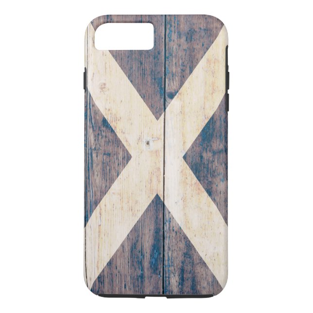 Flag of Scotland on Wood Case-Mate iPhone Case (Back)