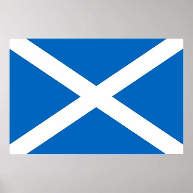 Flag of Scotland or Saltire Poster (Front)