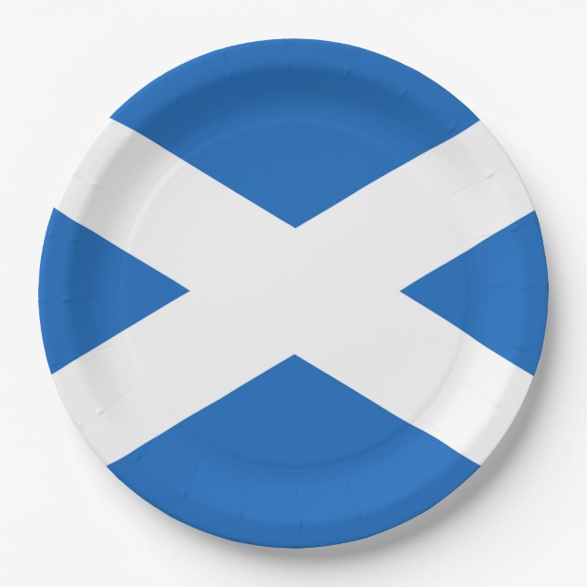 Flag of Scotland Paper Plate (Front)