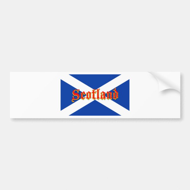 Flag of Scotland Saltire - High Quality Image Bumper Sticker (Front)