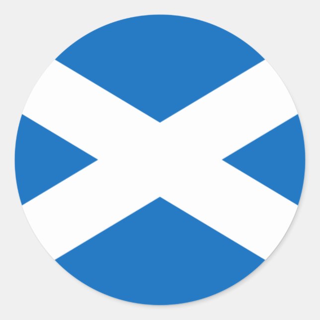 Flag of Scotland - Scottish Flag Classic Round Sticker (Front)