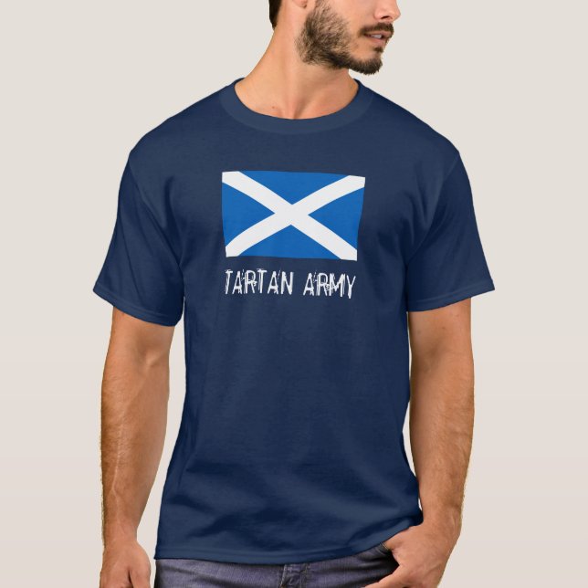 Flag of Scotland Tartan Army T-Shirt  (Front)