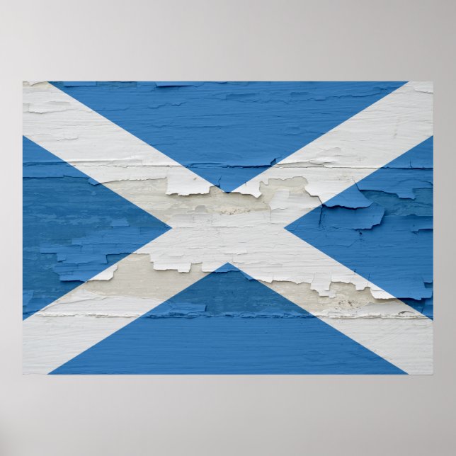 Flag of Scotland Weathered Poster (Front)