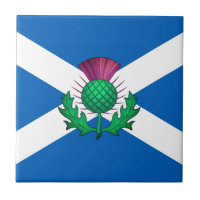 Flag of Scotland with Thistle superimposed