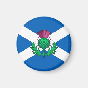 Flag of Scotland with Thistle superimposed Magnet