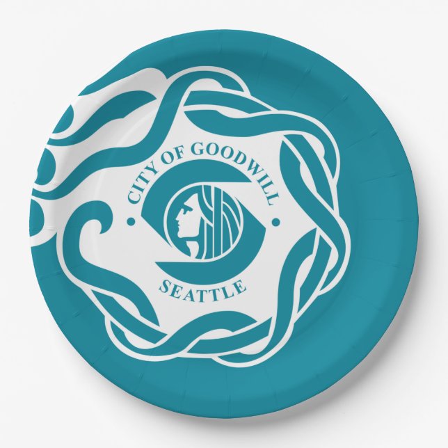 Flag of Seattle (Washington) Paper Plate (Front)
