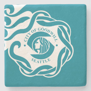 Flag of Seattle (Washington) Stone Coaster