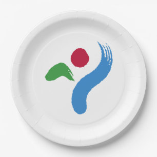 Flag of Seoul (South Korea) Paper Plate