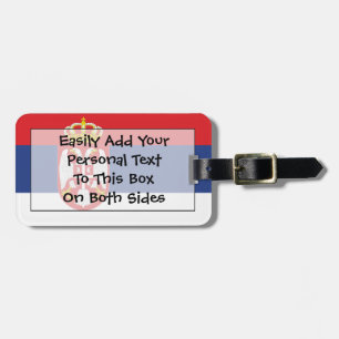 Flag of Serbia Easy ID Personal Luggage Tag