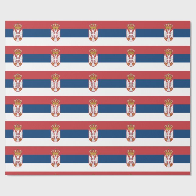 Flag of Serbia Wrapping Paper  (Flat)