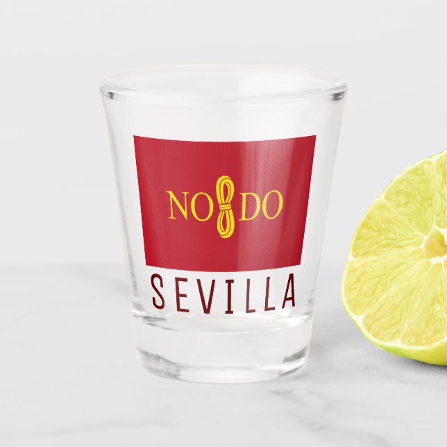 Flag of Sevilla, Spain Shot Glass (Front)