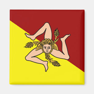 Flag of Sicily (Italy) Magnet