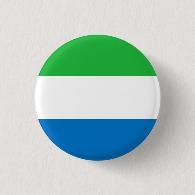 Flag of Sierra Leone 3 Cm Round Badge (Front)