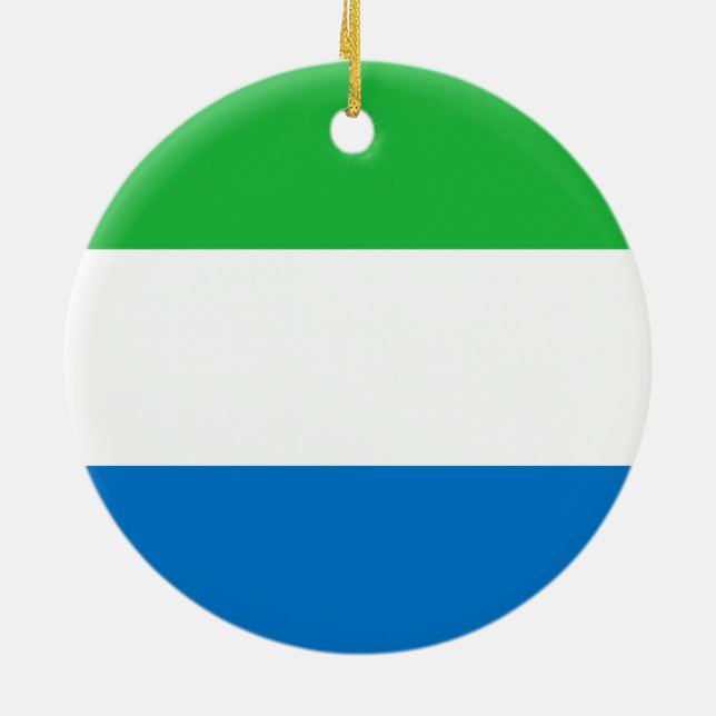 Flag of Sierra Leone Ceramic Ornament (Back)