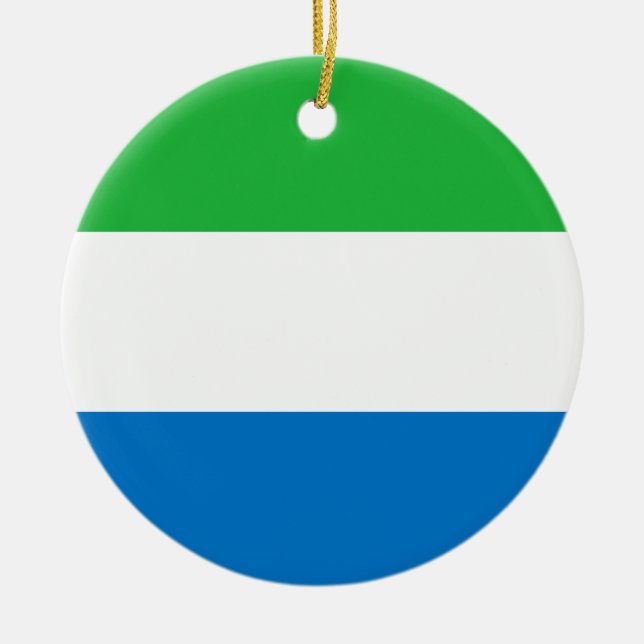 Flag of Sierra Leone Ceramic Ornament (Front)
