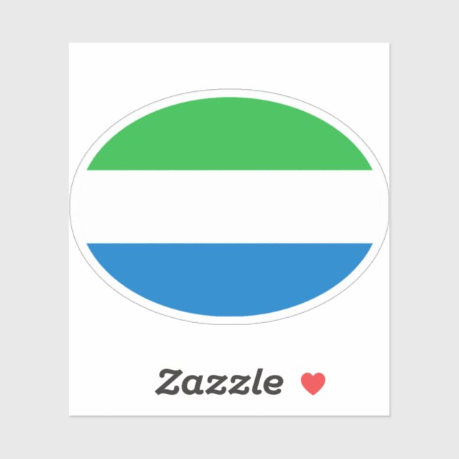 Flag of Sierra Leone Oval (Sheet)
