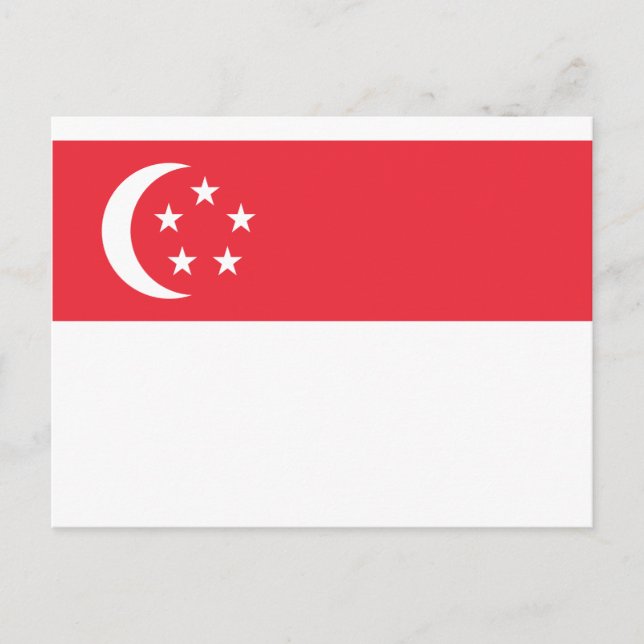 Flag of Singapore -  新加坡国旗 - Bendera Singapura Postcard (Front)