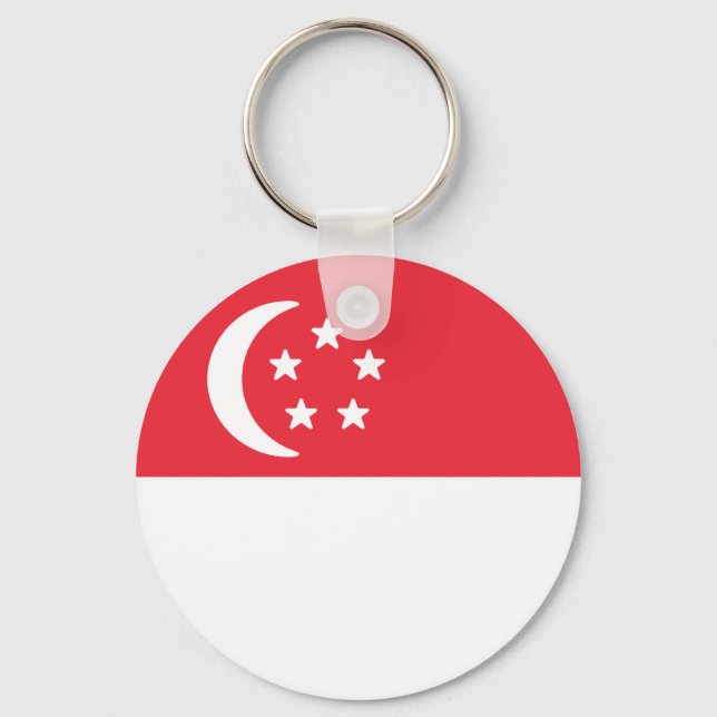 Flag of Singapore Key Ring (Front)