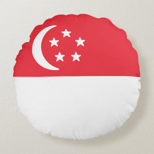 Flag of Singapore Round Cushion