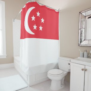 Flag of Singapore Shower Curtain