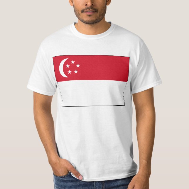 Flag of Singapore T Shirt (Front)
