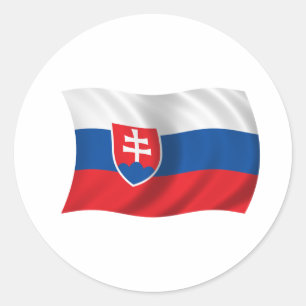 Flag of Slovakia Classic Round Sticker