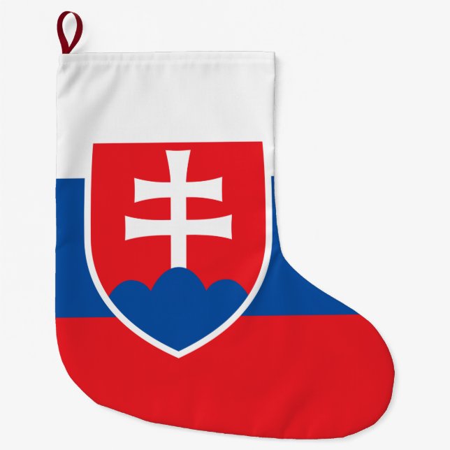 Flag of Slovakia Large Christmas Stocking (Front)