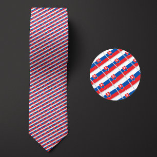 Flag of Slovakia Pattern Tie