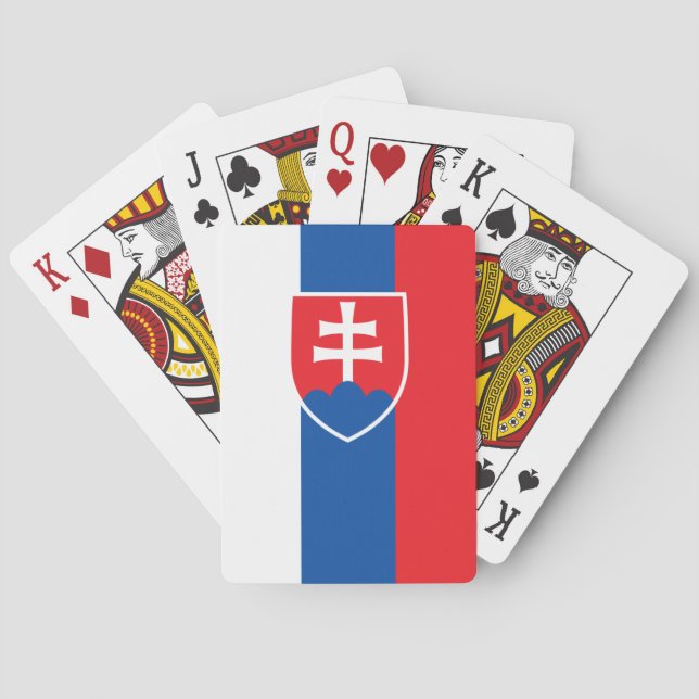 flag of Slovakia (vertical variant) Playing Cards (Back)