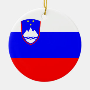 Flag of Slovenia Ceramic Ornament