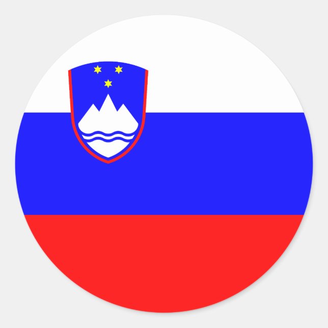 Flag of Slovenia Classic Round Sticker (Front)